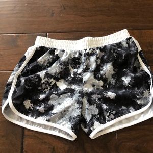 Black and white athletic shorts